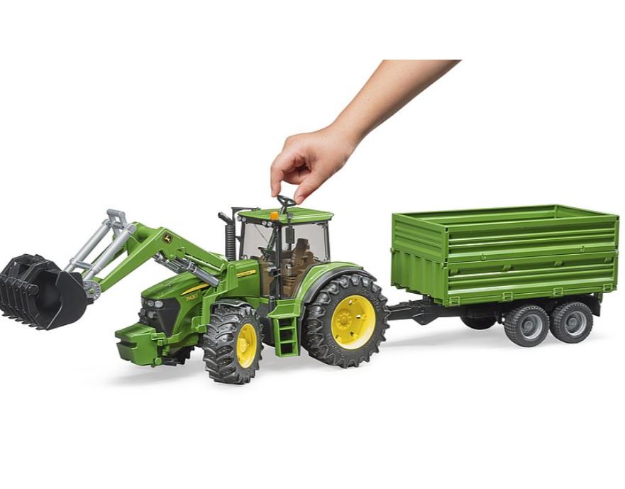 Bruder John Deere 7930 with Frontloader and Trailer