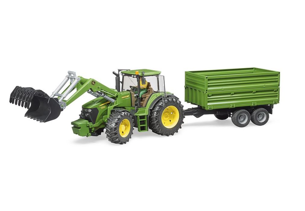 Bruder John Deere 7930 with Frontloader and Trailer