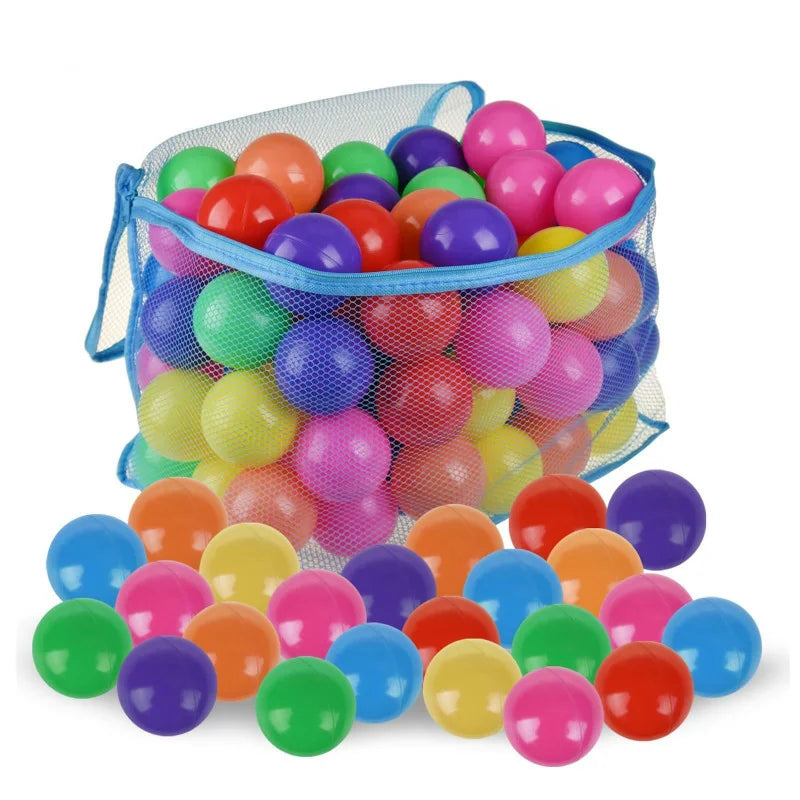 100 pack of colourful playballs with mesh zipper bag for ball pits in Ireland
