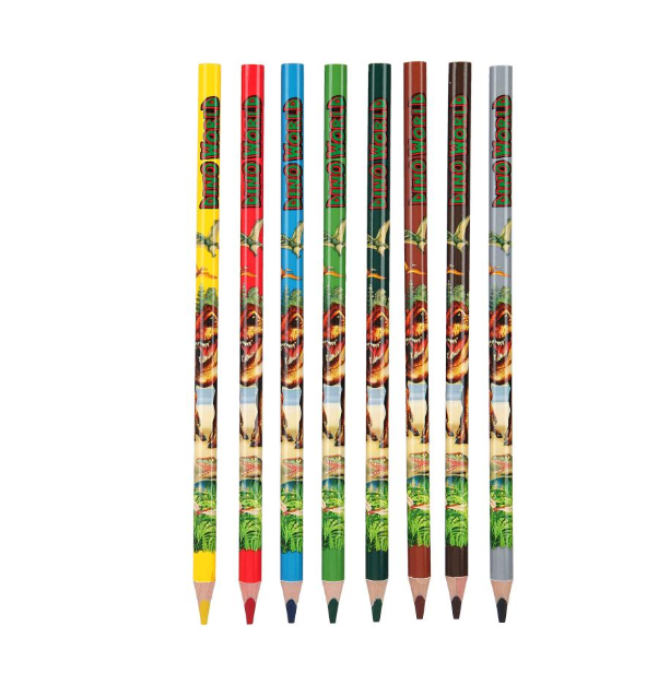 Dino World Colouring Book With Coloured Pencils 11385