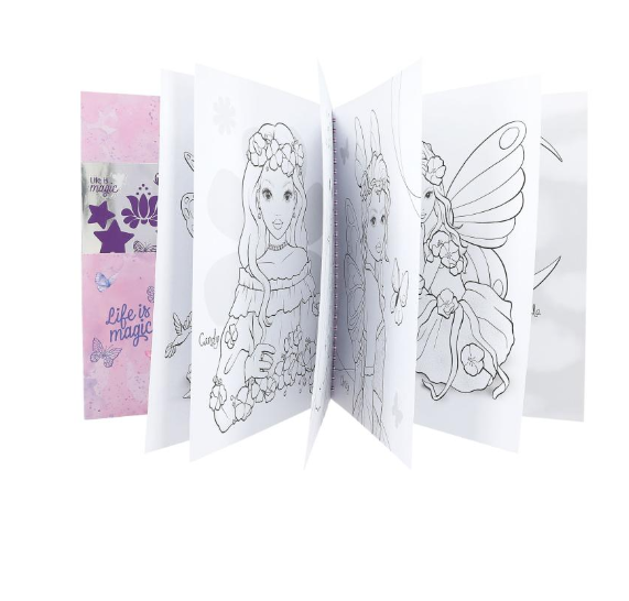 TOPModel Colouring Book With Sequins FAIRY LOVE