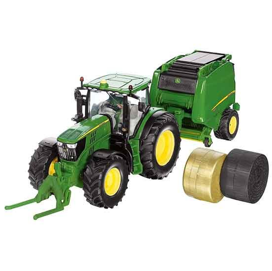 Siku John Deere 6175R Tractor and Round Baler