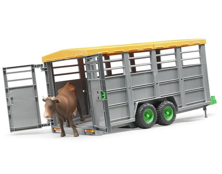 Bruder Livestock Trailer with Cow