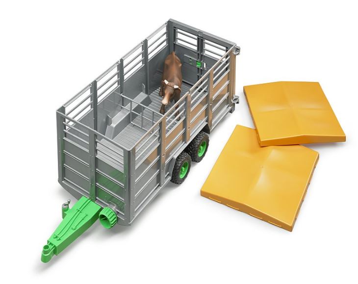 Bruder Livestock Trailer with Cow