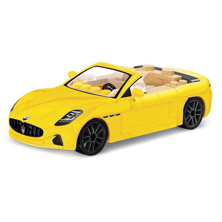 Yellow COBI Maserati GranCabrio building block model
