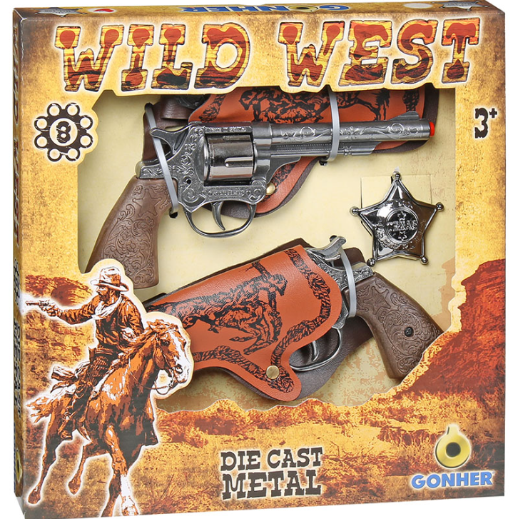Gonher Wild West Twin Revolver Cowboy Set
