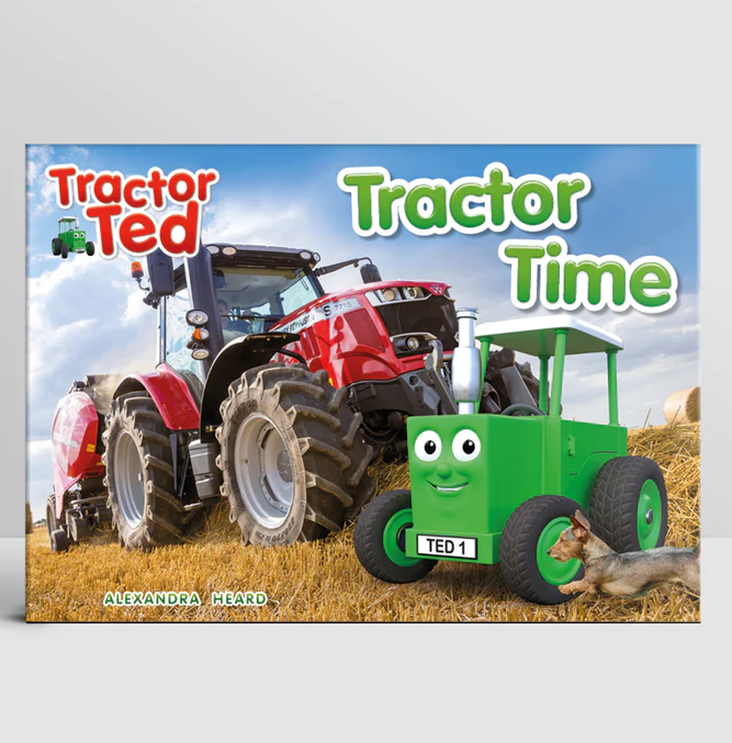 Tractor Ted Tractor Time Storybook cover with red tractor and Midge the dog – Ireland