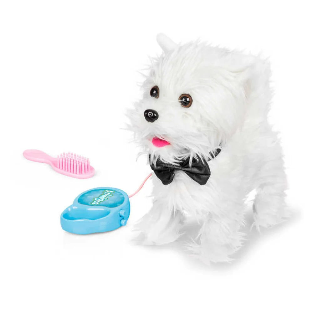Animigos Walking Westie interactive plush dog walking with remote control lead and wagging tail in Ireland