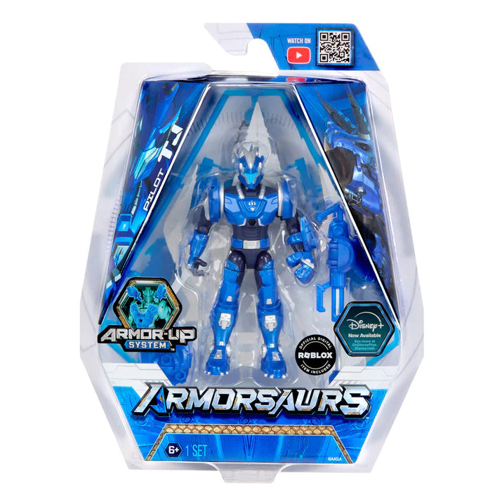 Armorsaurs Triceratops Pilot TJ figure shown in boxed packaging