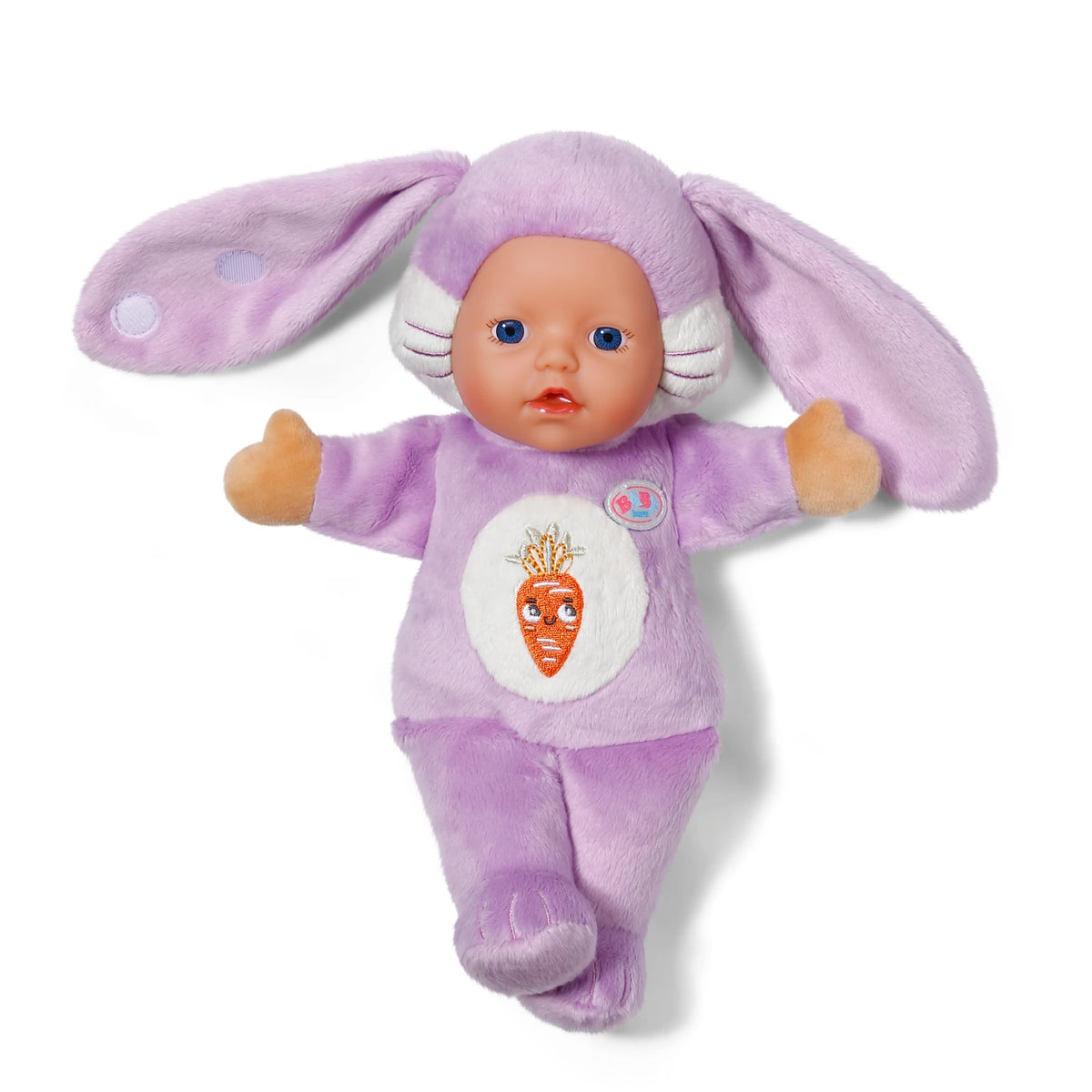 BABY born for babies Funny Bunny 26 cm purple bunny doll with long ears and carrot motif