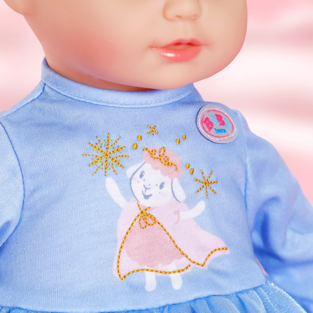 Baby Born Winterdress 36cm blue dress with winter character embroidery