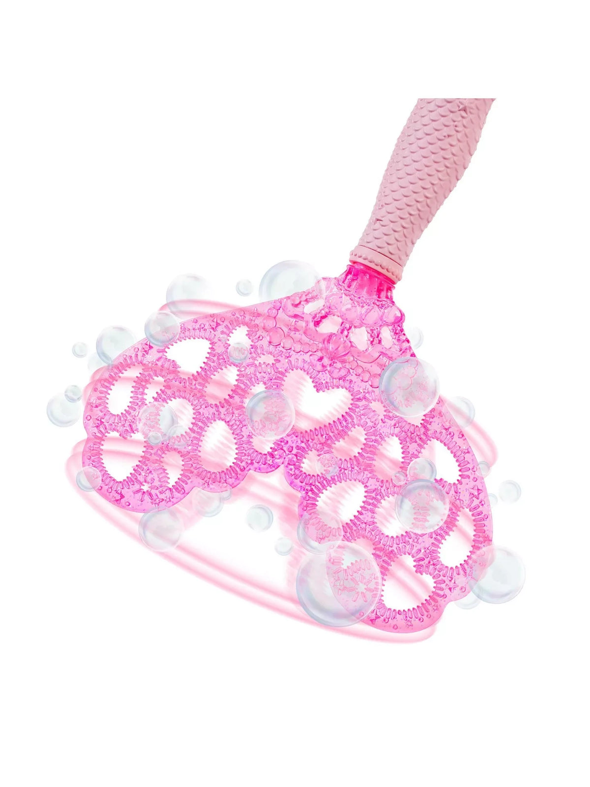 Barbie Bubble Sparkle Mermaid pink tail fin covered with bubbles