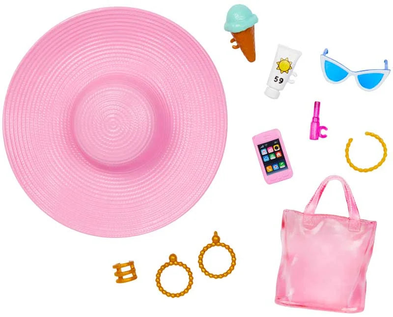 Barbie Deluxe Beach Doll with Accessories and Pink Hat – Ireland