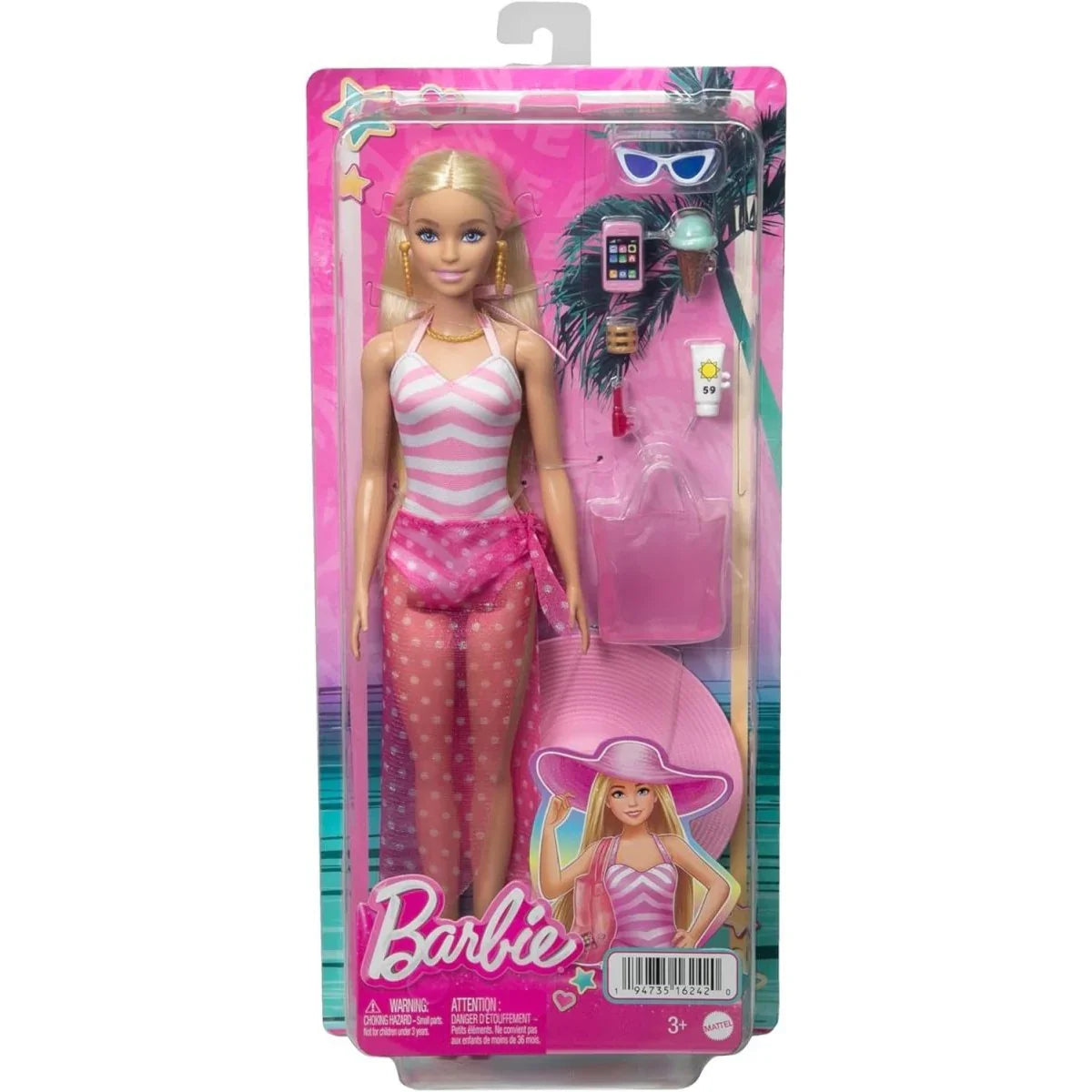 Barbie Deluxe Beach Doll Full Packaging with Accessories – Ireland