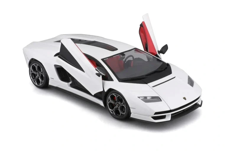Bburago Lamborghini Countach LPI 800-4 front three quarter view with both doors open