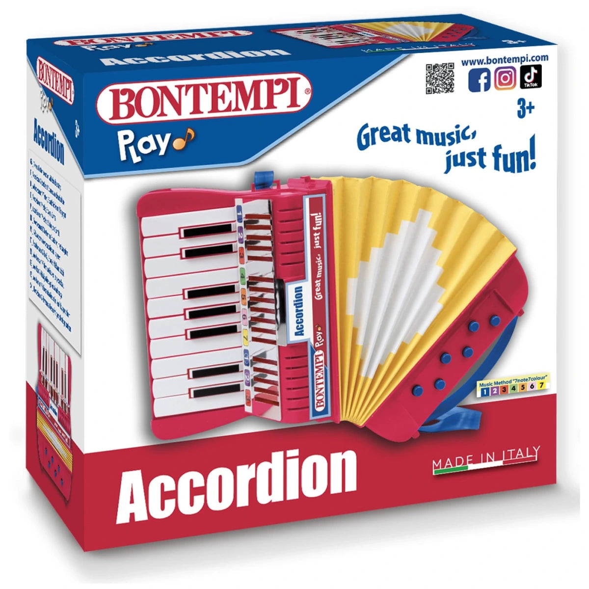 Bontempi Accordion with 17 Keys in retail packaging