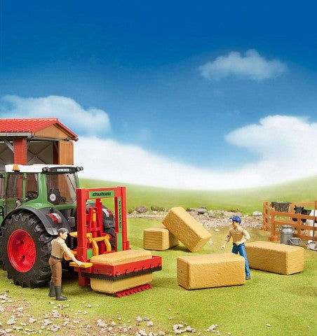 Bruder Block Hay Bales with toy farm scene 1:16 scale Ireland