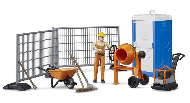 Bruder construction playset with cement mixer and construction worker Ireland