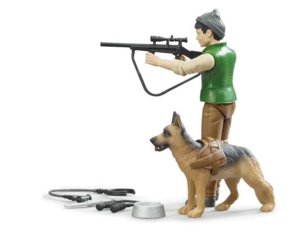 Bruder Forest Ranger aiming with rifle and dog beside him toy Ireland