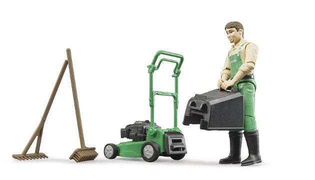 Bruder Gardener with removable lawnmower box playset Ireland