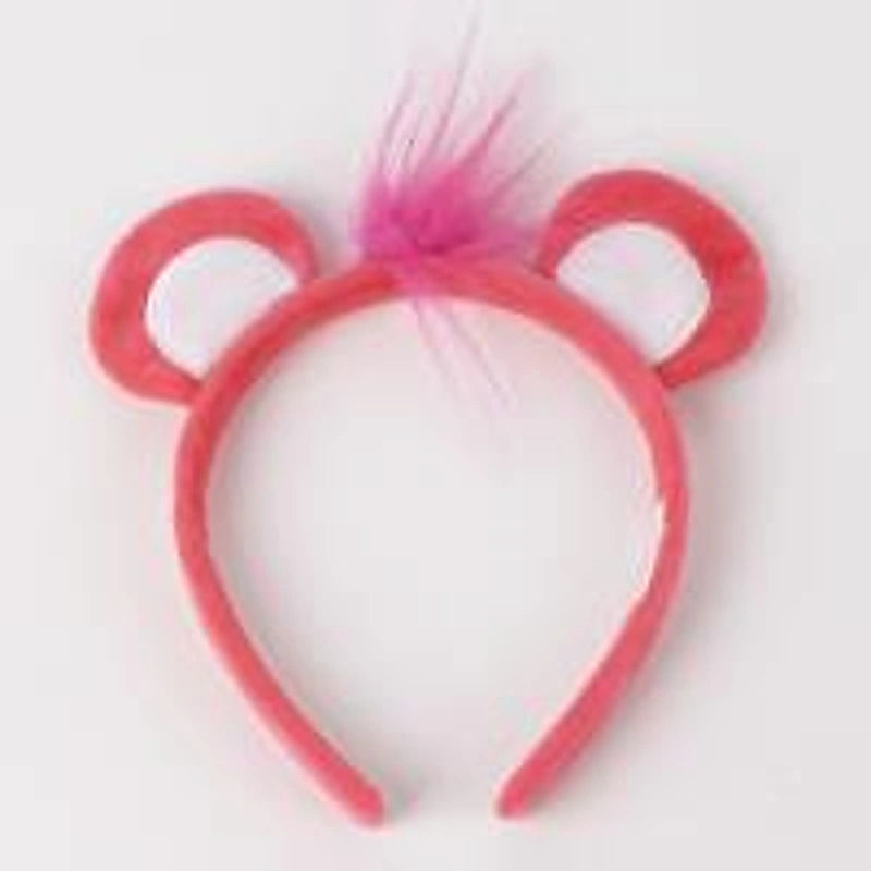 Care Bears pink bear ears headband with feather detail