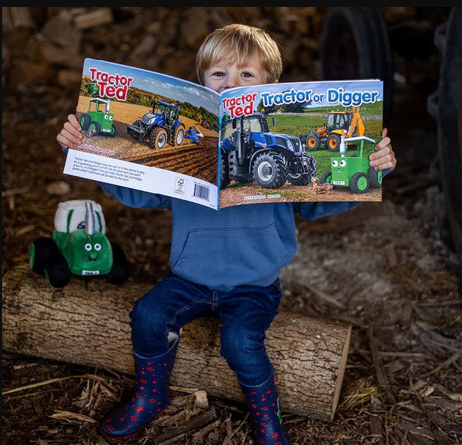Child reading Tractor Ted Tractor or Digger Storybook – Ireland