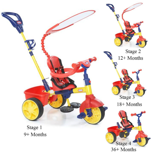 Little Tikes 4 In 1 Deluxe Trike Primary Colours