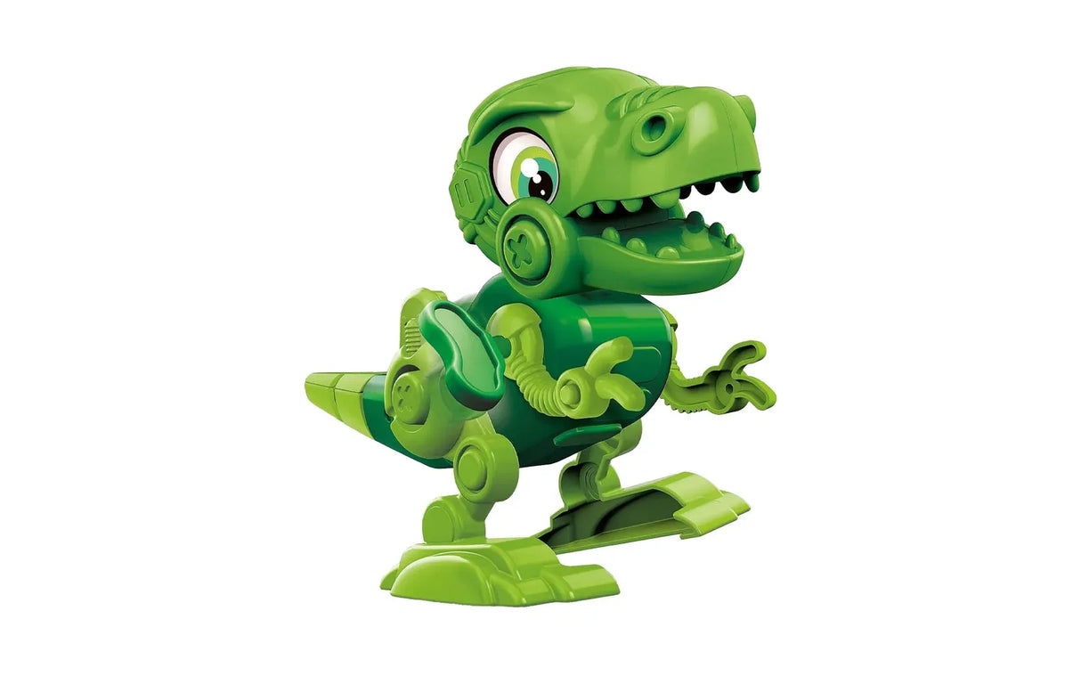 Green Clementoni Science & Play Dino-Bot T-Rex robot figure fully assembled in Ireland