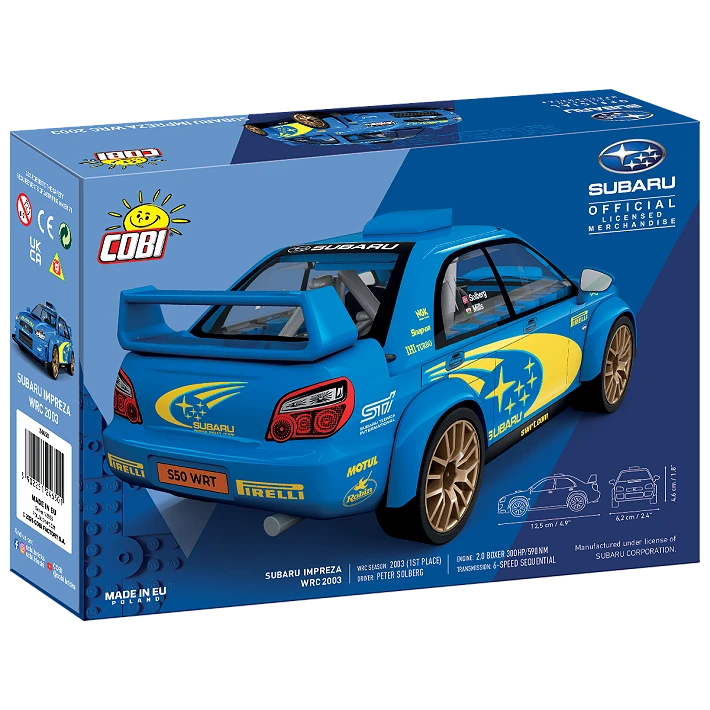 COBI Subaru Impreza WRC 2003 building set box shown from the back and side