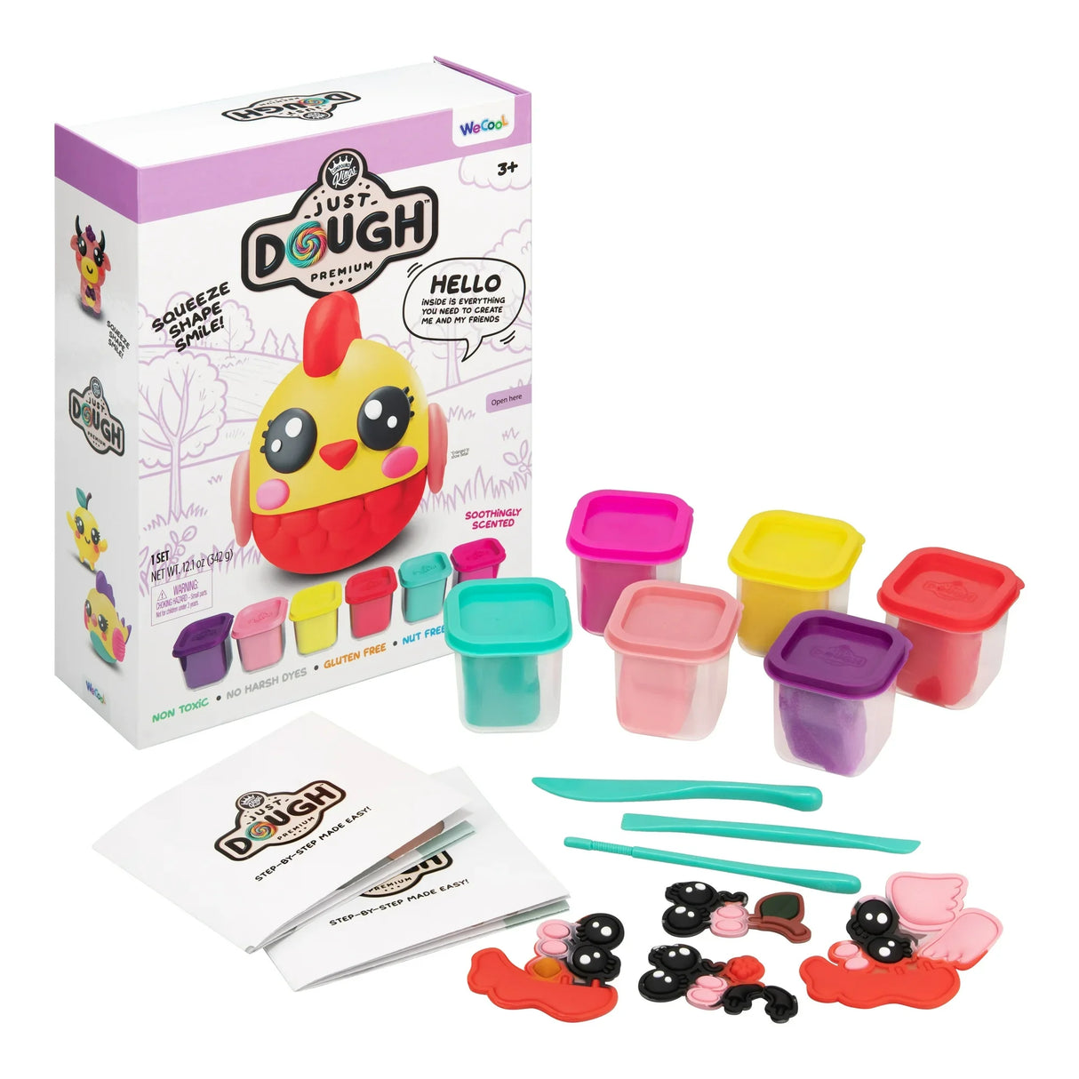 Compound Kings Just Dough Chicken Character Pack full set with box, dough tubs, and tools – Ireland.