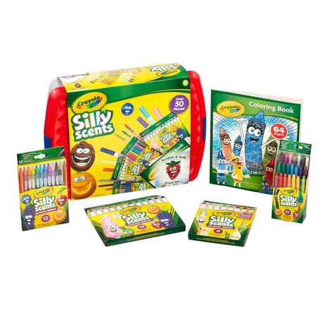 Crayola Silly Scents Tub with colouring book and over 50 scented art items – Ireland