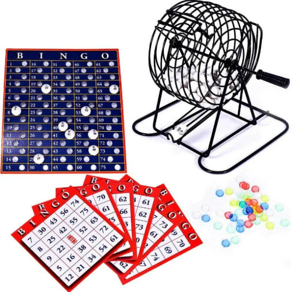 Deluxe Metal Bingo Game full set with cards chips and cage Ireland