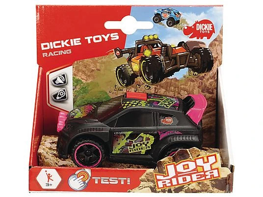 Black and pink Dickie Toys Joyrider car in retail packaging