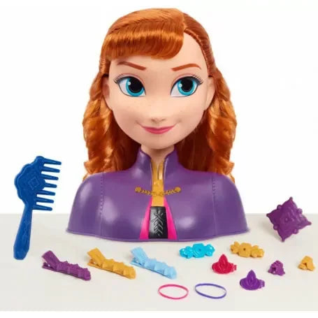 Disney Frozen 2 Anna Styling Head with 17 accessories including comb and clips in Ireland