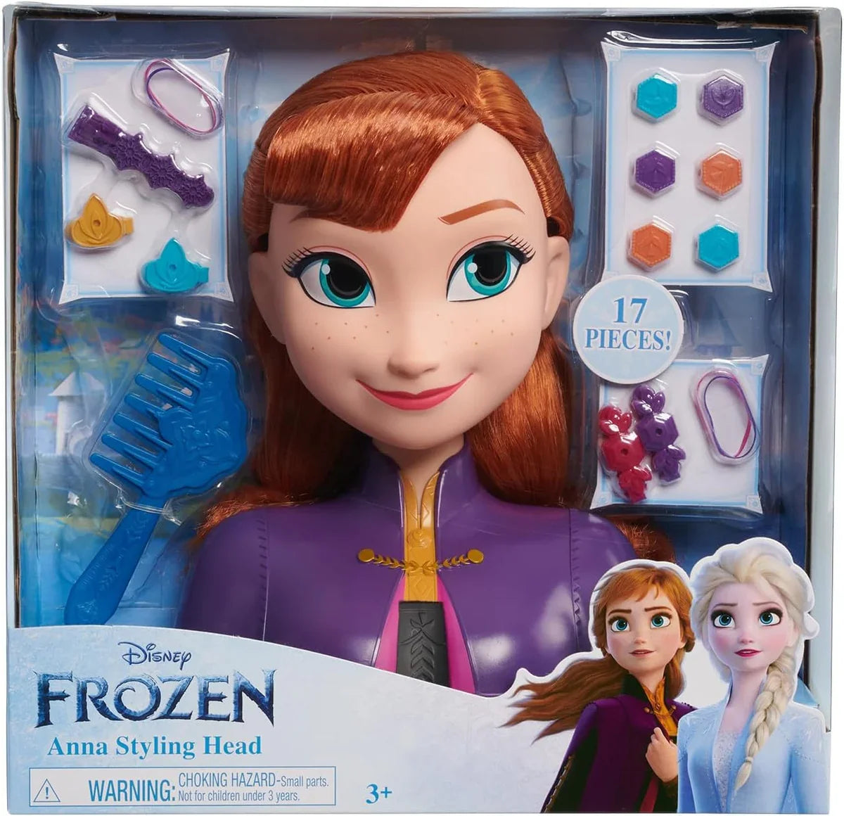 Disney Frozen 2 Anna Styling Head 17 piece set in retail box in Ireland