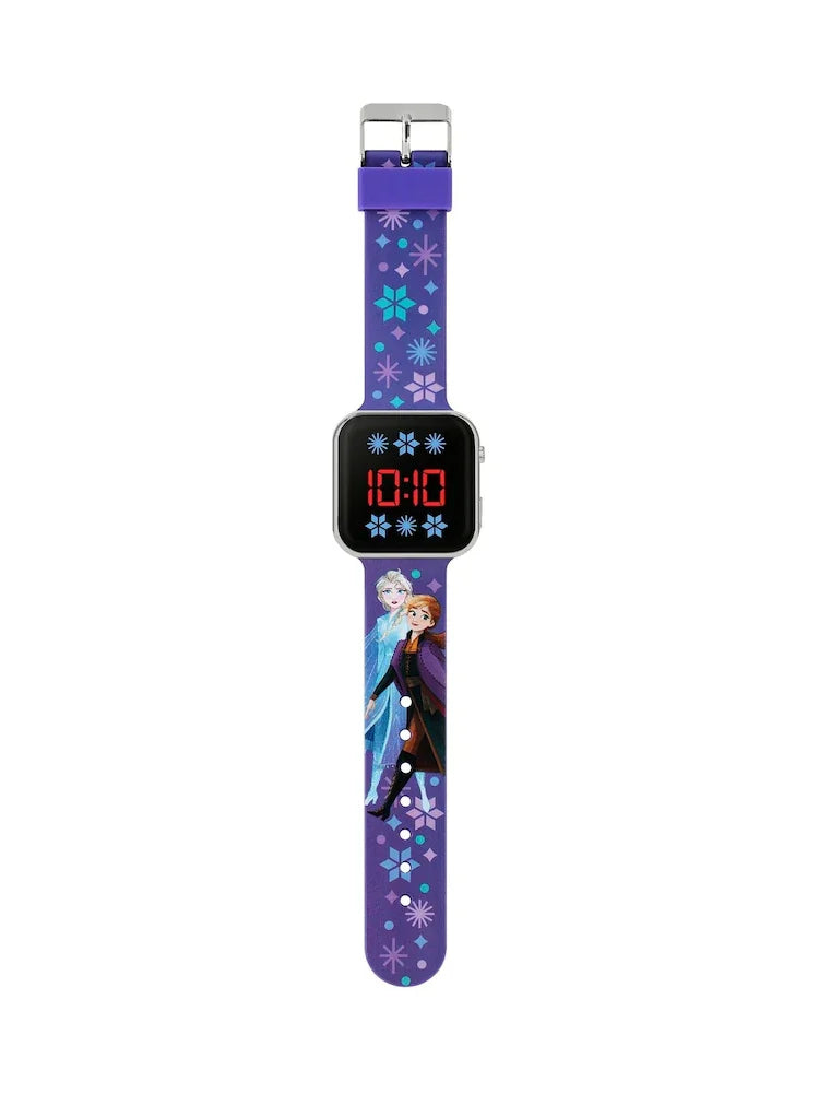 Full Disney Frozen watch with printed purple strap and characters Anna and Elsa in Ireland