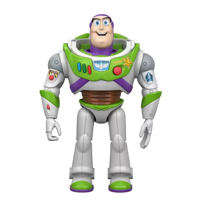 Buzz Lightyear figure shown standing from the front on a white background