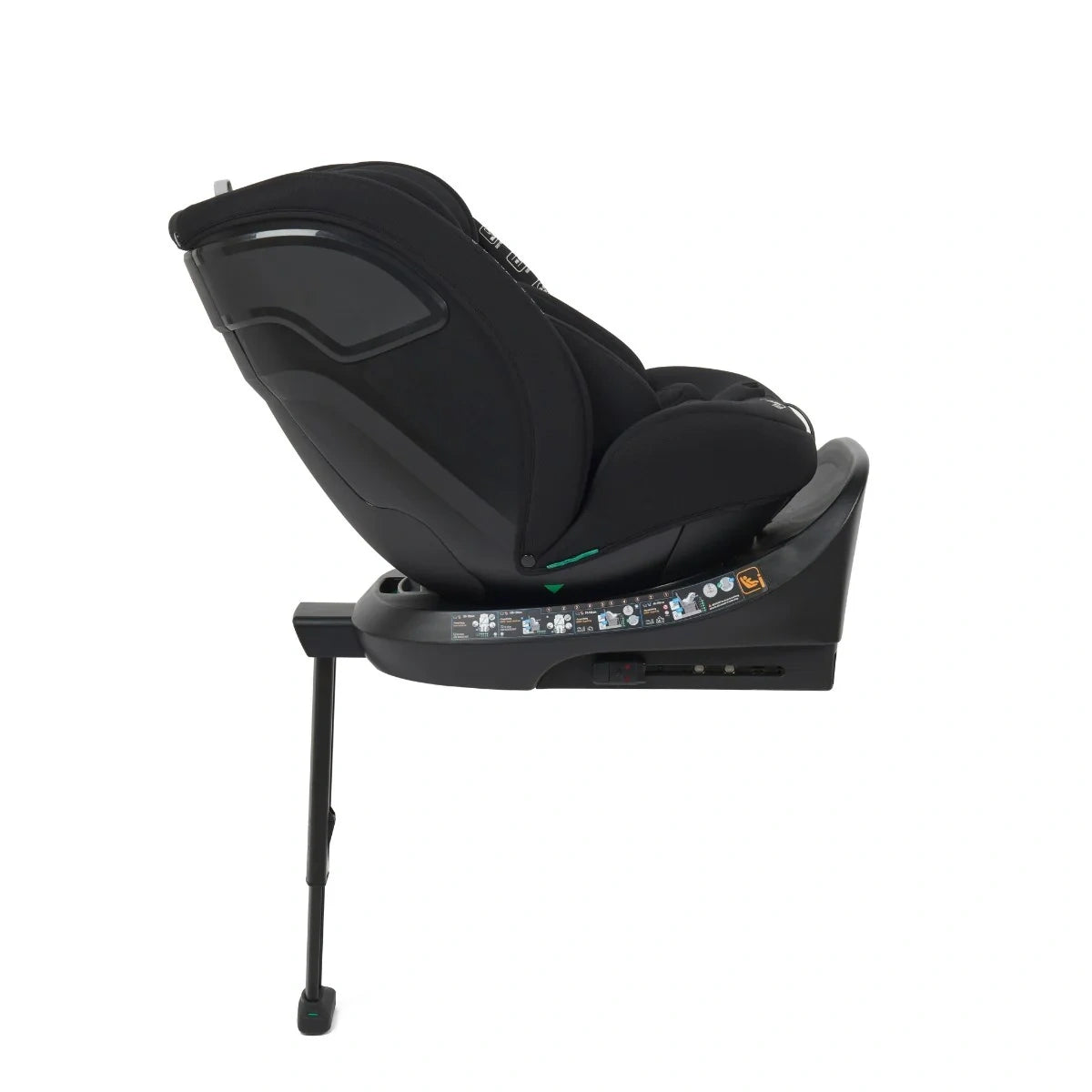 Enfasafe Maxima i-Size car seat shown from the side in a reclined position