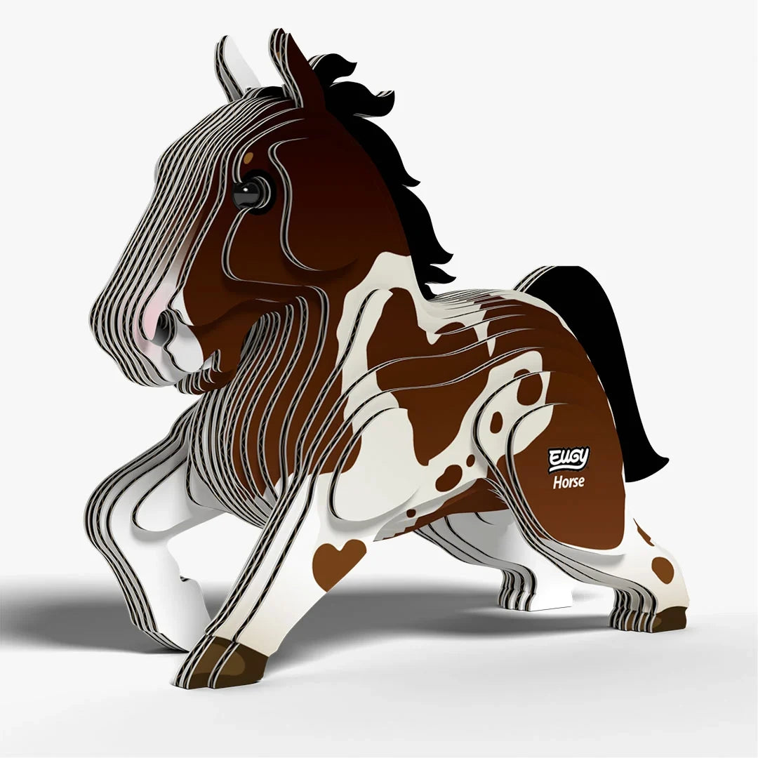 EUGY Horse right three quarter view showing heart marking and flowing tail