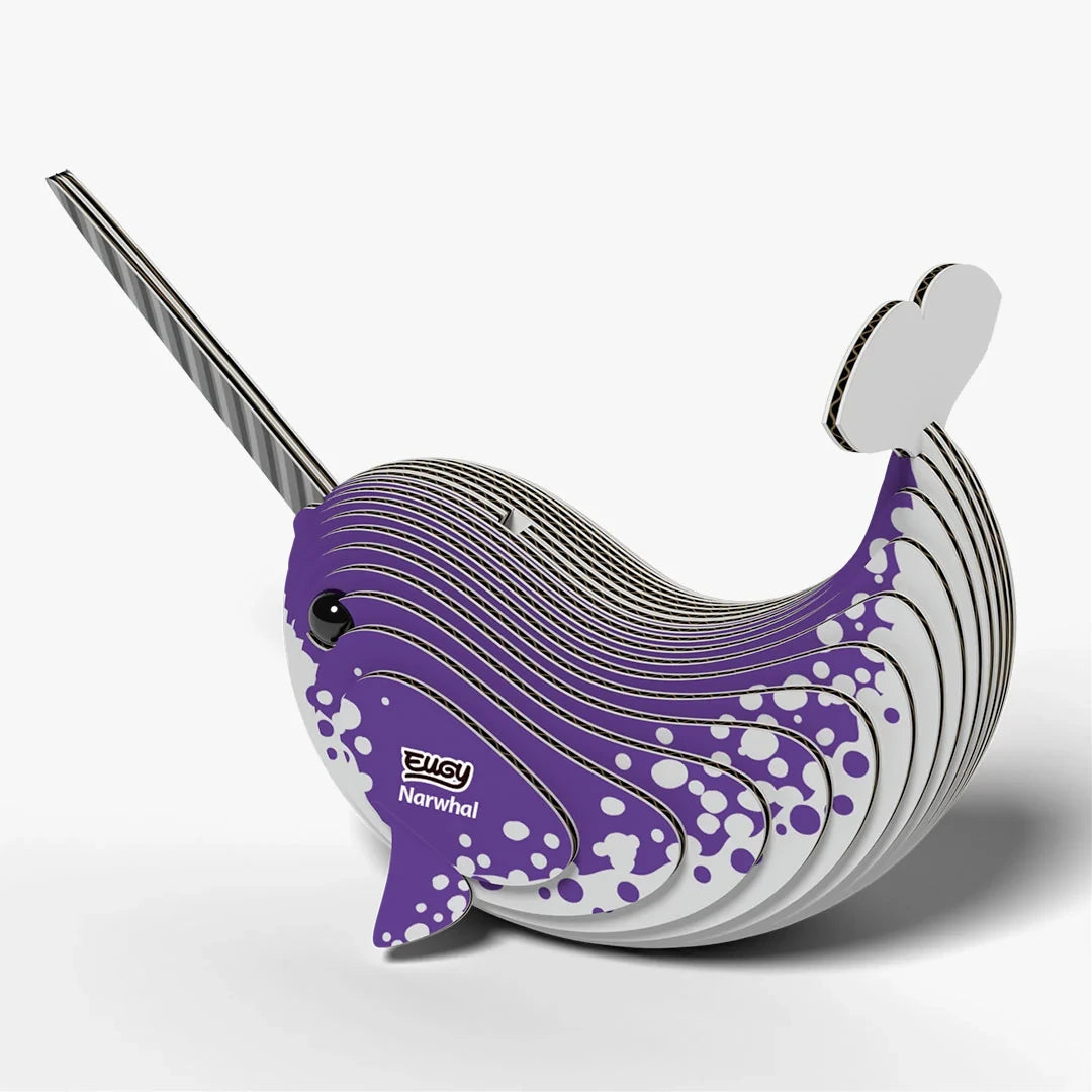 EUGY Narwhal rear three quarter view showing layered body and tail