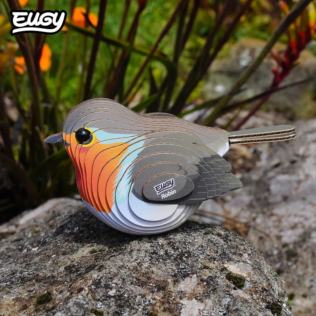 EUGY Robin completed model photographed outdoors on a rock
