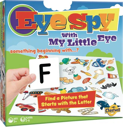 Eye Spy With My Little Eye board game packaging box with colourful design in Ireland