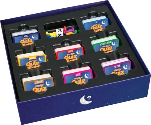 Family Quiz Night set with cards, answer sheets and playing pieces in Ireland