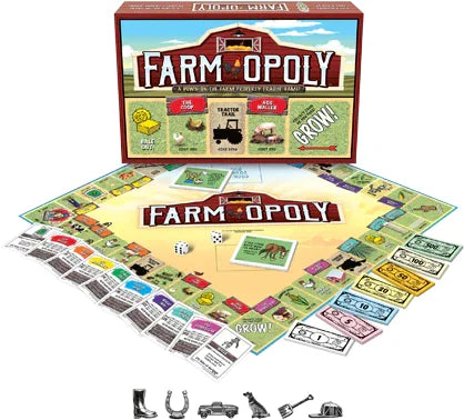 Farm Opoly complete set with board, cards, barns, money and tokens in Ireland