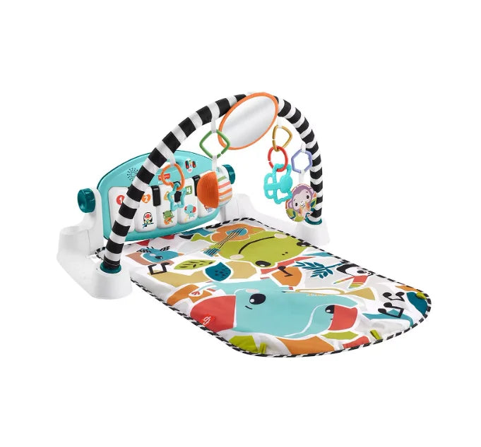 Fisher Price Glow and Grow Kick and Play Activity Gym blue version with piano and hanging toys