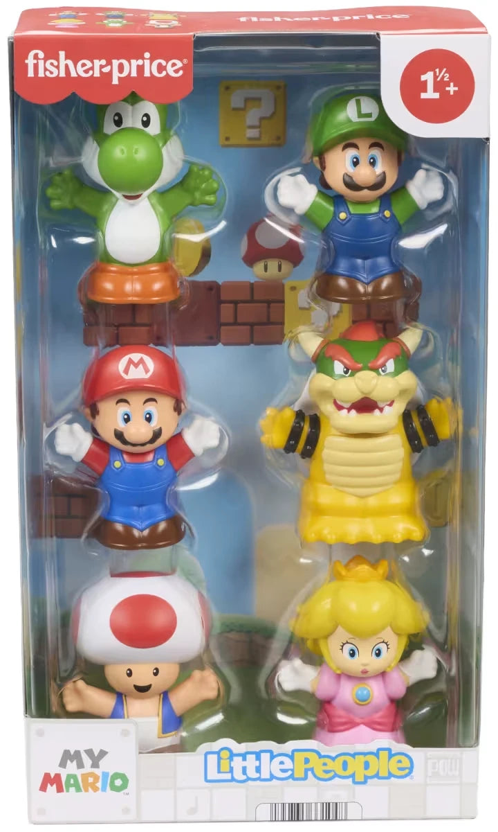 Fisher-Price Little People My Mario figure pack shown in front packaging