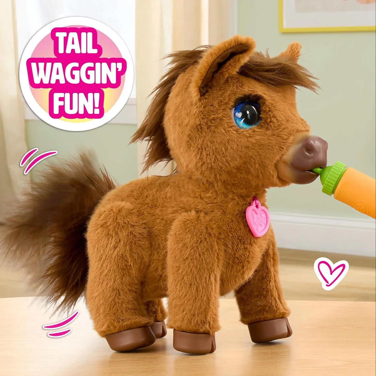 FurReal Penny Feed & Prance Pony showing tail wagging action