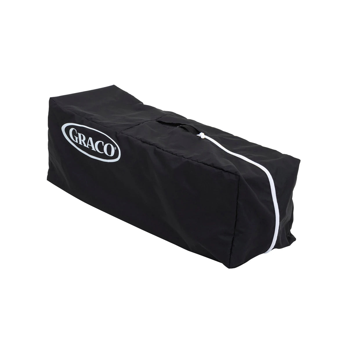 Graco Compact Travel Cot black carry bag with Graco logo and white trim