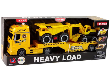 Heavy Load Transporter toy set in box with tipper truck and excavator in Ireland