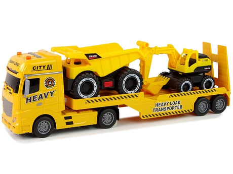 Heavy Load Transporter construction toy truck carrying tipper and excavator in Ireland